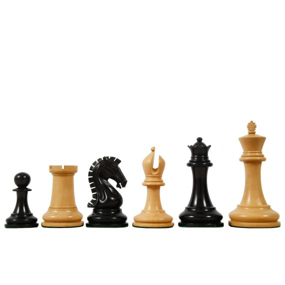 Tournament Chess Set Pieces Wooden 3.75" Dbl Queens 